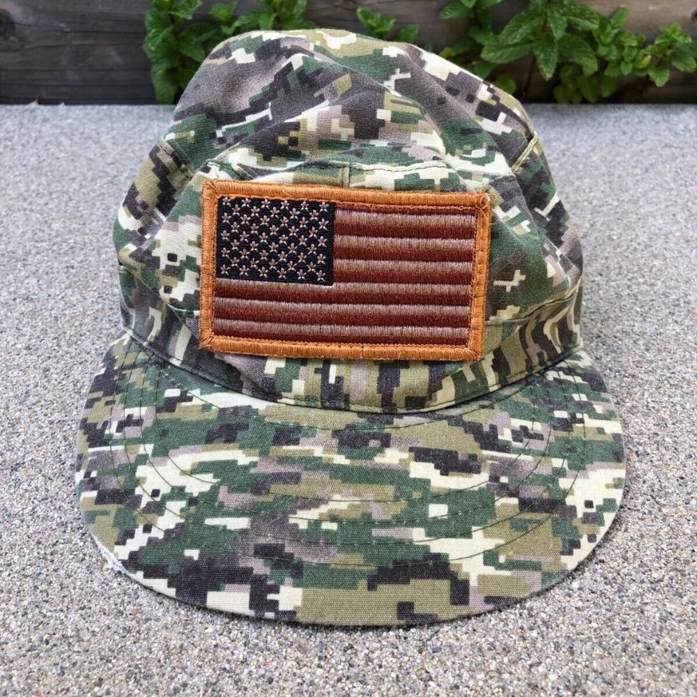 TEETOT & CO INC American USA Flag Camouflage Army Military Hat Men's Cap Green﻿﻿